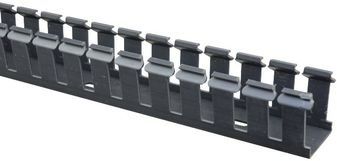 Cable Accessories Wide Slot Wiring Duct Polyvinyl Chloride Black