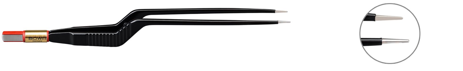 Bowa Пинцет биполярный, NON-Stick-Gold, байонетный, 200 мм, 1,0 мм