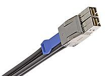 Cable Assembly Shielded Pair; Twinax 1m ST iPass+ HD to ST iPass+ HD PL-PL Bag