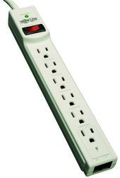 SURGE PROTECTOR STRIP 120V 6 OUTLET RJ11 4FT CORD 790 JOULE