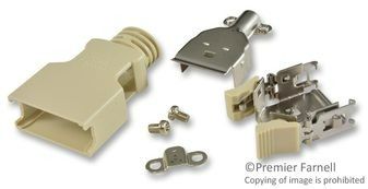 Connector Accessories Shielded Junction Shell 14 POS Acrylonitrile Butadiene-Styrene Gray