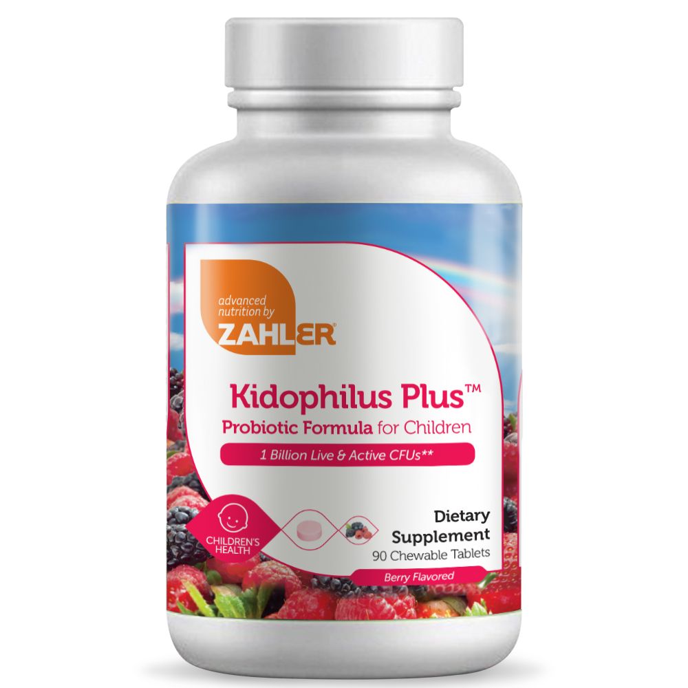 Zahler Kidophilus Plus 90 жевательных таблеток