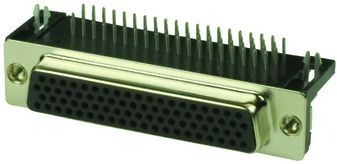 Conn High Density D-Sub SKT 78 POS 2.41mm Solder RA Thru-Hole 78 Terminal 1 Port Tray