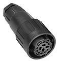 Conn Circular F 9 POS Crimp ST Cable Mount 9 Terminal 1 Port