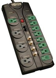 ECO GREEN A/V SURGE PROTECTOR RJ11 RJ45 COAX 12 OUT 10FT CRD