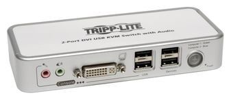 2 PORT KVM SWITCH (DVI/USB), DESKTOP WITH AUDIO & CABLES