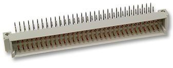 Conn DIN 41612 PL 64 POS 2.54mm Solder RA Thru-Hole