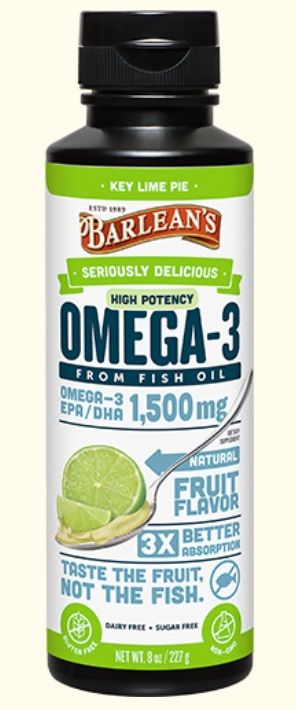 Barlean's SERIOUSLY DELICIOUS OMEGA-3 HIGH POTENCY FISH OIL KEY LIME PIE 8 oz.