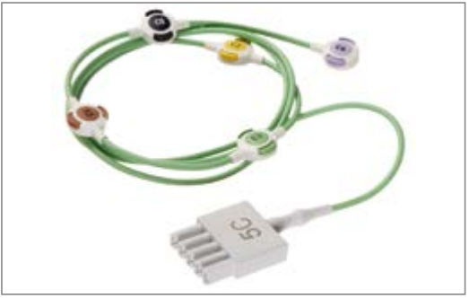 Кабель ЭКГ для V-провода MonoLead 5, IEC2 (цветовой код AHA/US), 1,5 м ,Drager