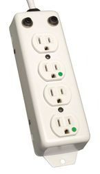 POWER STRIP MEDICAL 120V 5-15R-HG 4 OUTLET UL 1363A 2FT CORD