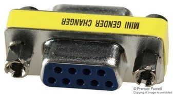 Conn D-Sub Gender Changer F/F 9/9 POS ST Panel Mount 1 Port