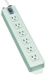 POWER STRIP 120V 5-15R 6 OUTLET METAL 6FT CORD 5-15P