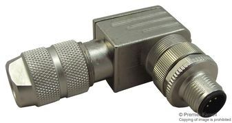 Conn M12 Circular M 5 POS Screw RA Cable Mount 5 Terminal 1 Port