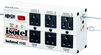 ISOBAR SURGE PROTECTOR METAL RJ11 6 OUTLET 6FT CORD 3330 JLS