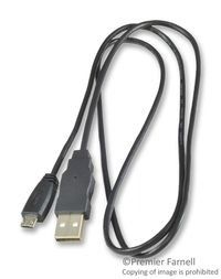 Cable Assembly Round 1m 28AWG USB Type A to Micro-USB Type B M-M Bag
