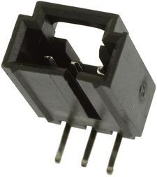 Conn Shrouded Header HDR 3 POS 2.54mm Solder RA Thru-Hole Tube