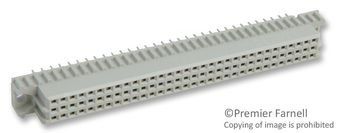 Conn DIN 41612 RCP 64 POS 2.54mm Solder ST Thru-Hole
