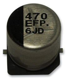 Cap Aluminum 100uF 16V 20% (6.3 X 7.7mm) SMD 197mA 2000 hr 125°C Embossed T/R