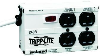 ISOBAR SURGE PROTECTOR METAL 230V 4 OUTLET 1.8M CORD 330 JLS