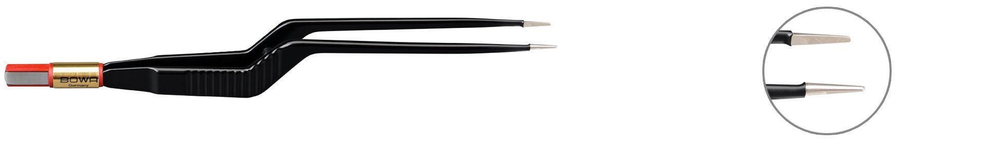 Bowa Пинцет биполярный, NON-Stick-Gold, байонетный, 180 мм, 1,0 мм
