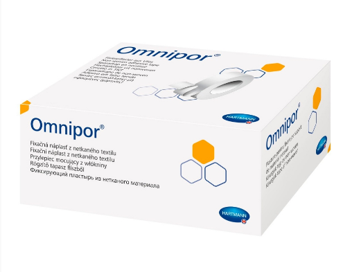 OMNIPOR - фикс пластырь из нетканогоматериала белый 5смx5м №1 ,  9004383, Hartmann