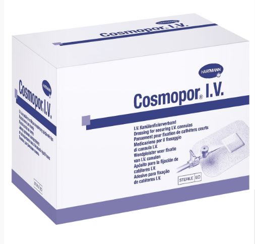 COSMOPOR I.V. - Самокл. повязки для фиксации катетеров из неткан.матер.  8x6см; №50,  9008054, Hartmann