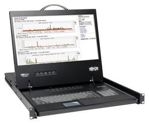 16-PORT VGA 1U KVM SWITCH RACK CONSOLE W/ 19" LCD
