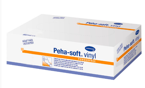 PEHA-SOFT Vinyl - перчатки диагност прозрачные из винила без пудры н/c L №100 (50 пар) ,  9421728, Hartmann
