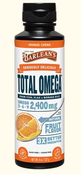 Barlean's SERIOUSLY DELICIOUS TOTAL OMEGA ORANGE CREME 8 oz.