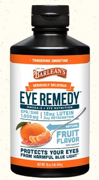 Barlean's SERIOUSLY DELICIOUS EYE REMEDY - TANGERINE SMOOTHIE 16 oz.