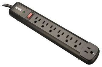 SURGE PROTECTOR 7 RIGHT ANGLE OUTLETS 4FT CORD 540 JLS BLACK