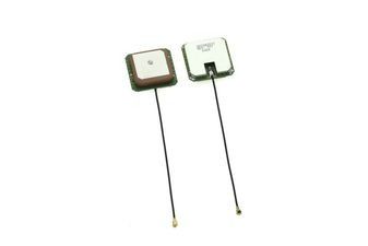Antenna, Active GNSS, 1575.42GHz, 1560GHz, 1602GHz, LNA 30dB, RHCP, Ceramic Patch, 25x25x8mm, with 1.13 coax cable, Satellite Navigation Active Antenna, GPS, GLONASS, Galileo, BeiDou, Tracking, Positioning