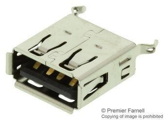 Conn USB RCP 4 POS Solder ST Thru-Hole 4 Terminal 1 Port