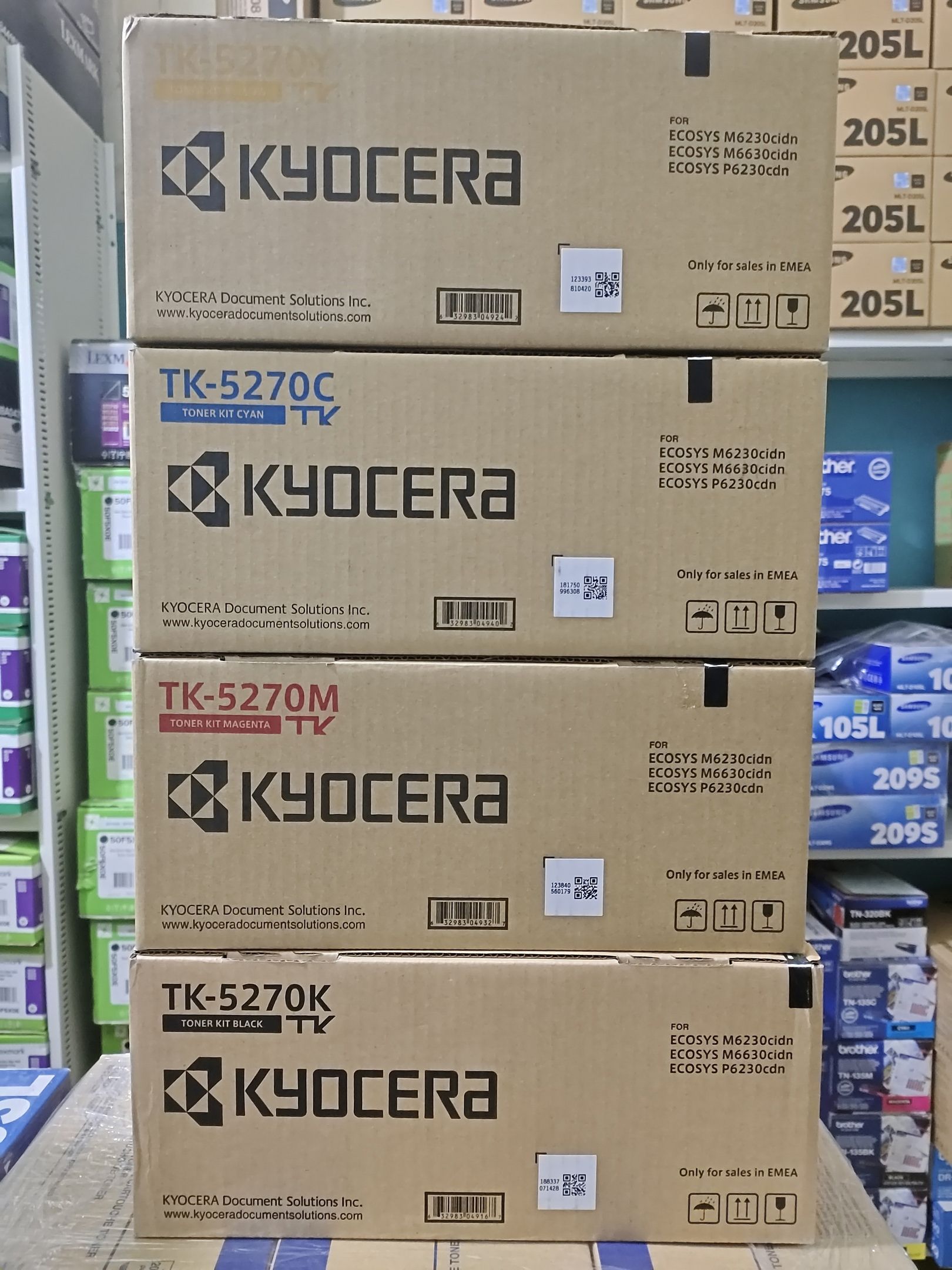Картридж Kyocera TK-5270K TK-5270Y TK-5270C TK-5270M КОМПЛЕКТ
