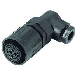 Conn Circular F 15 POS Crimp RA Cable Mount 15 Terminal 1 Port