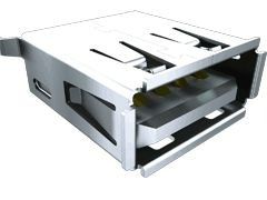Conn USB M 4 POS Solder RA Thru-Hole 4 Terminal 1 Port Tray