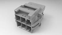 2X3 CAP HOUSING PANEL MOUNT KEY C LGR