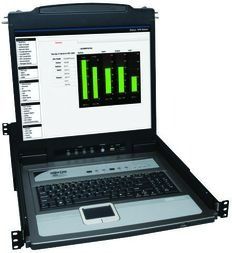 16-PORT CONSOLE KVM SWITCH 19" LCD & 8 PS2/USB COMBO CABLES