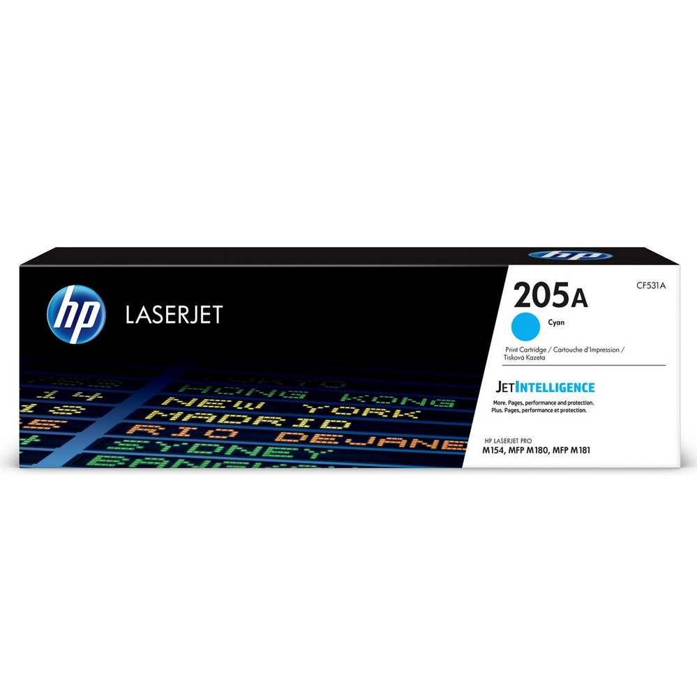 Картридж HP CF531A №205A для HP LaserJet Pro Color M154/M180/M181 синий