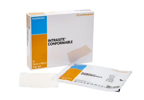 Моделируемая гелевая повязка для ран INTRASITE CONFORMABLE 10см x 10см Шт. в уп. 10,Smith&Nephew