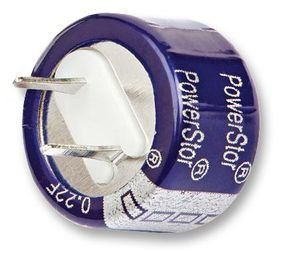 Cap 0.68F 5.5V -20% to 80% 1000 hr (21.5 X 9mm) Radial Stacked Coin 5mm 30 Ohm 85°C Bulk