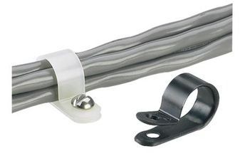 Cable Accessories Fixed Diameter Cable Clamp Nylon 6.6 Natural Bulk
