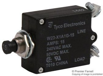 Circuit Breaker Thermal 1Pole 15A 250VAC/50VDC