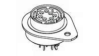 Conn Shielded Miniature Circular DIN SKT 6 POS Solder ST Thru-Hole 6 Terminal 1 Port