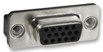 Conn High Density D-Sub SKT 15 POS 2.28mm Solder ST Thru-Hole 15 Terminal 1 Port Tray