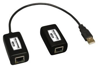 1-PORT USB OVER CAT5 CAT6 EXTENDER TRANSMITTER RECEIVER TAA