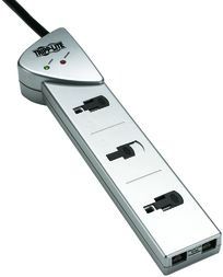 SURGE PROTECTOR STRIP 120V 7 OUTLET RJ11 7FT CORD 1080 JOULE