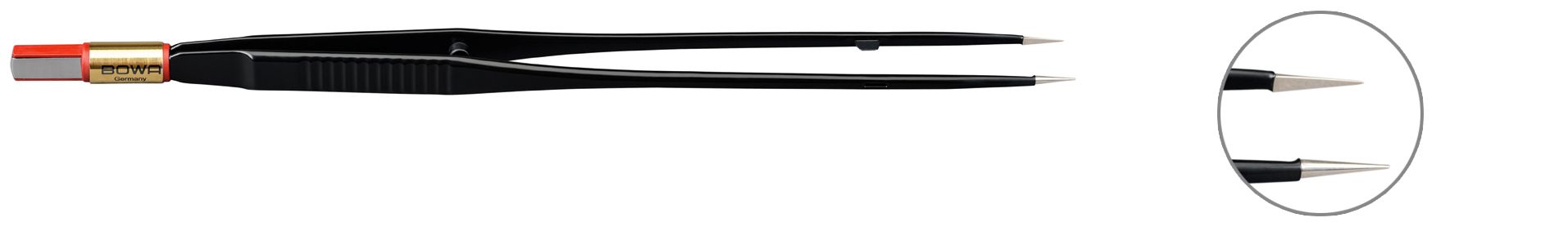 Bowa Пинцет биполярный, NON-Stick-Gold, прямой 220 мм, 0,3 мм