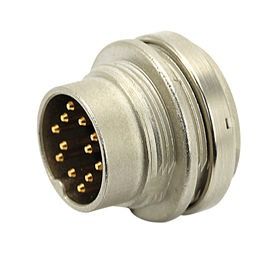 Conn Circular M 6 POS Crimp ST Panel Mount 6 Terminal 1 Port