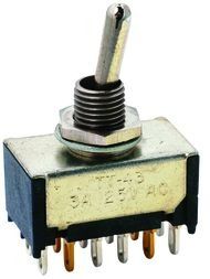 Switch Toggle ON None ON 4PDT Baton Toggle Wire Lug 3A 125VAC 28VDC Panel Mount with Threads